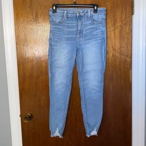 American eagle super hi-rise jegging crop